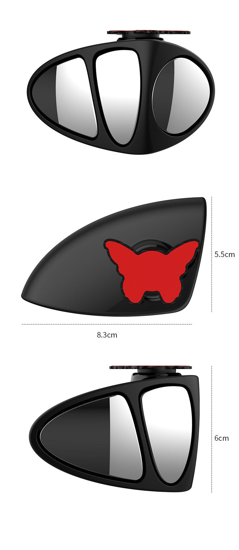 Wheel Car Rearview Front Mirror