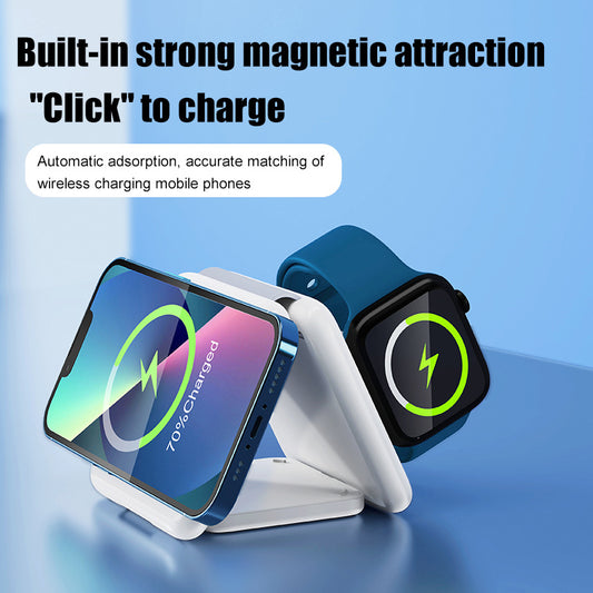 3-in-1 Folding Magnetic Wireless Charger - Frugal Finds
